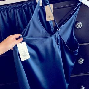 Silky blue PJ lounge set brand new
